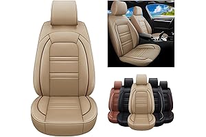 Non-Slip Waterproof Beige Leather Car Seat Covers for Toyota Sienna, 2000-2024 Model