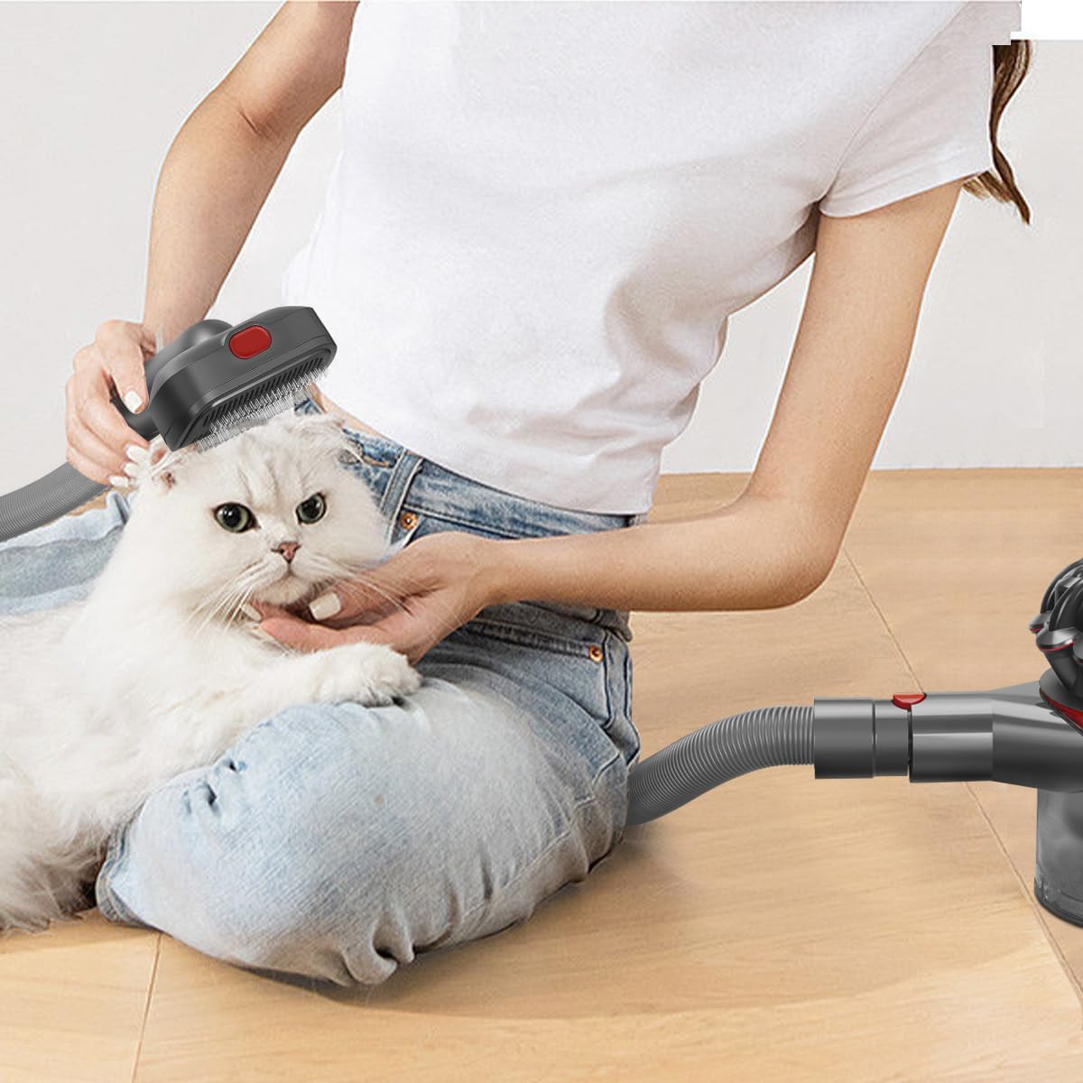 3 en 1 Cepillo Aspirador para Perro y Gatos Compatible con Dyson V7 V8 V10 V11 V12 V15