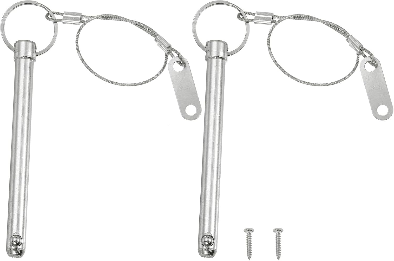 PATIKIL Quick Release Pin Carbon Steel Bimini Top Pin with Wire for Audio Marine