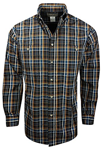 Wrangler Men's Wrinkle Resist Button Collar Plaid Woven Shirt