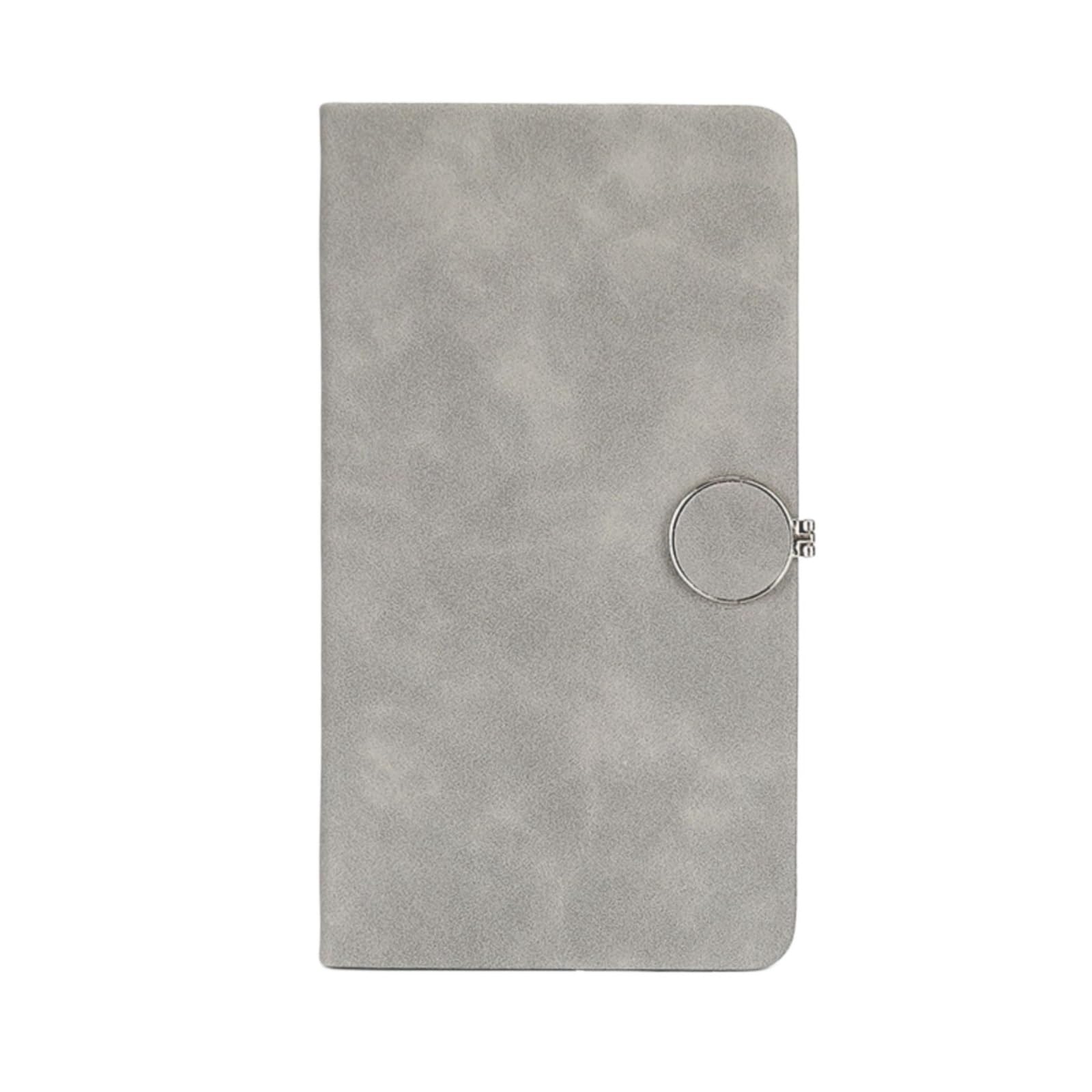 Schreibblock Notizblock Notizbuch Im A6-Format Mit Rundem Magnetverschluss, Reisetagebuch Geeignet für Lernen(Grey)