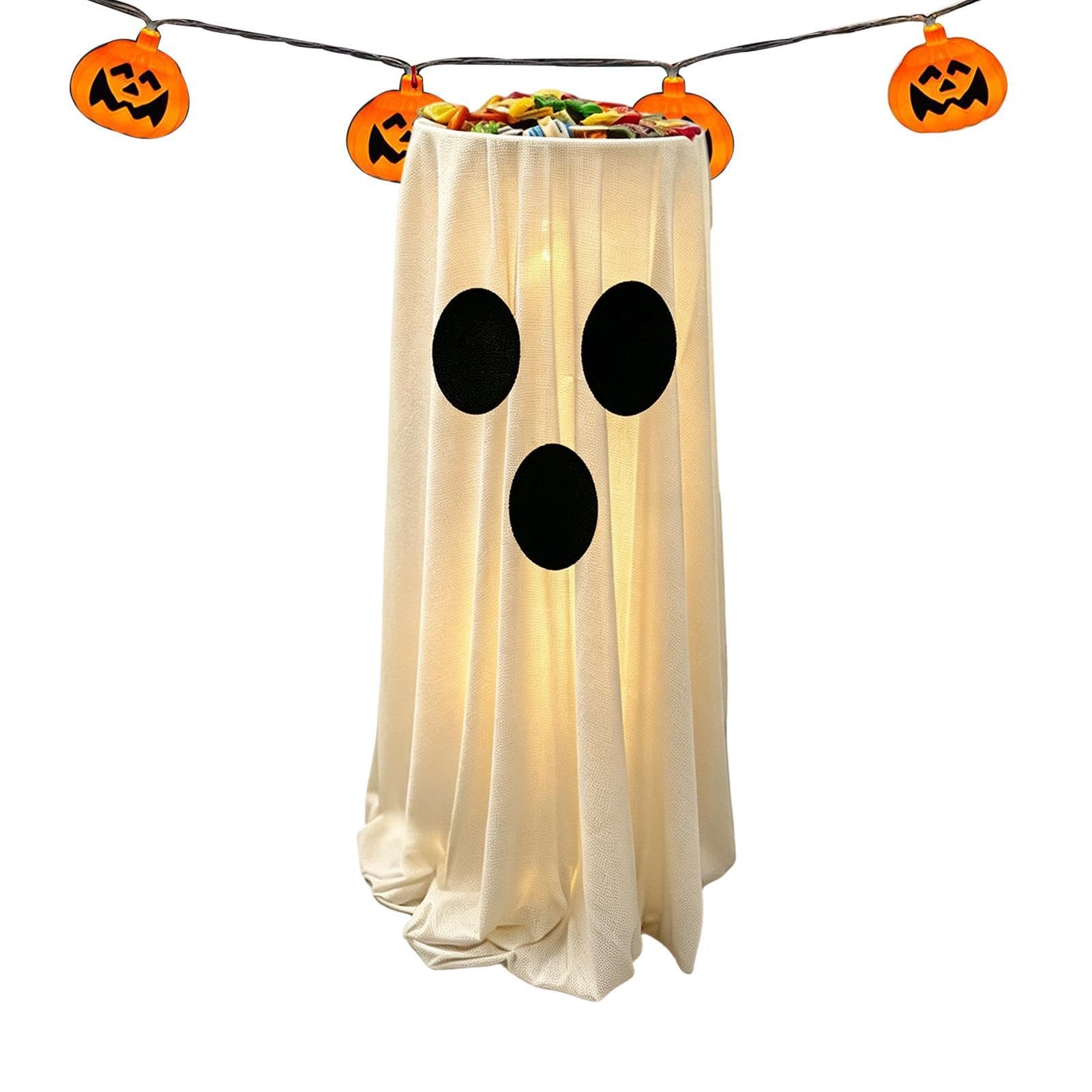 Fantôme d'Halloween lumineux LED : la solution pour un décor extérieur rapide