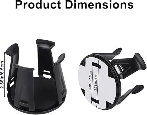 Miniatura 2 de 2 portavasos para automóvil, autoadhesivo, diseño sin movimientos, fácil de usar, accesorios interiores automotrices para fijar tazas de agua y