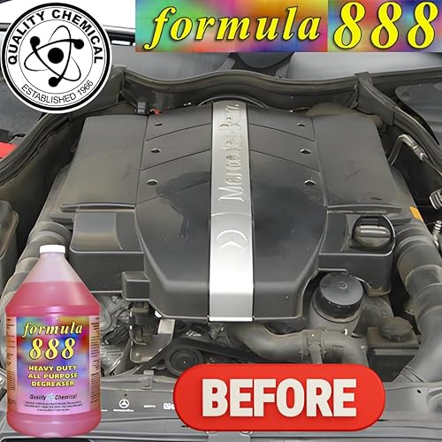 Miniatura 2 de Fórmula 888 potente y de acción rápida, listo para usar limpiador desengrasante. 1 galón (128 onzas)
