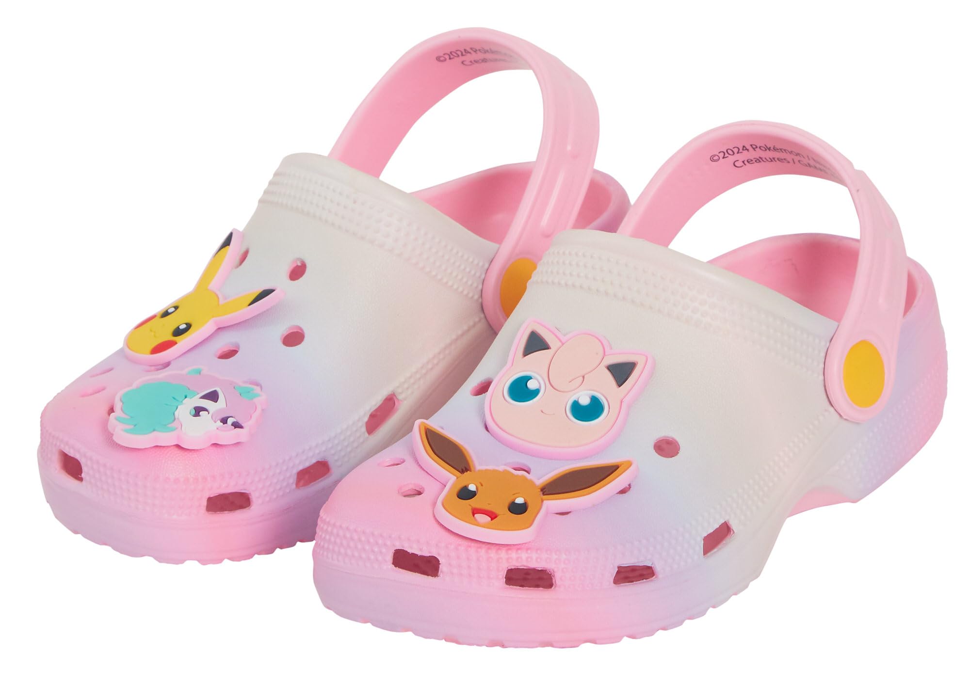 Pokémon Sabots Fille avec Breloques Sandales Enfants Pikachu Évoli Ponyta Rondoudou Tongs Plage Vacances