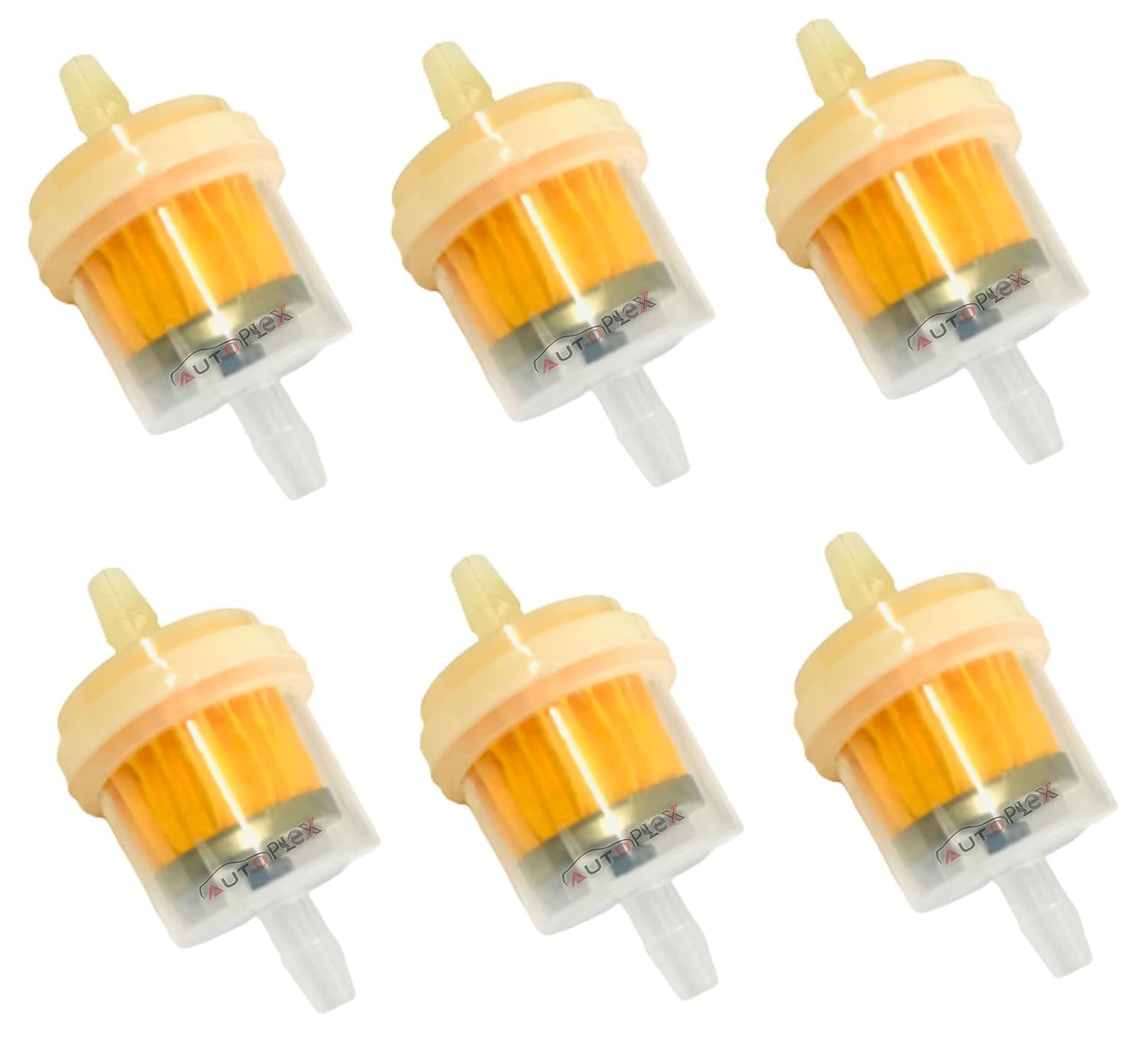 Universal Bike Petrol Fuel Filter Pack Of 6 Compatible With Motorcycles ATV Quad Dirt Trail Pocket Mini Bikes Clear Inline Fuel Filter Durable Plastic Housing Efficient Fuel Cleaning System-picture-24