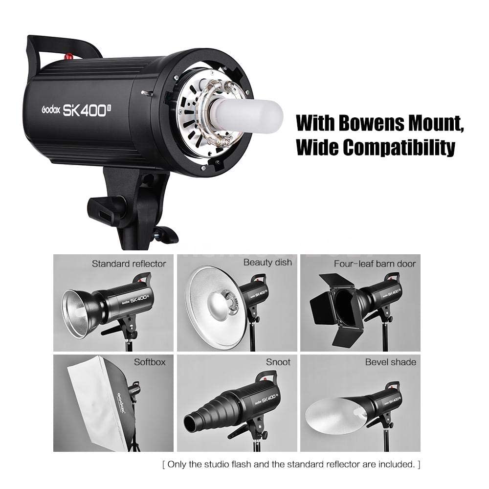 Godox SK400II Estudio Compacto Profesional Estroboscópico Flash, 2.4G Inalámbrico X Sistema con 150W Modelado Lámpara para Fotografía, Retrato y Fotografía de Estilo de Vida
