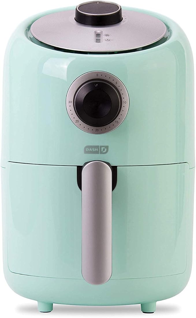 DASH DCAF150GBAQ02 Compact Air Fryer 1.2 L Electric Air Fryer Oven Cooker with Temperature Control, Aqua