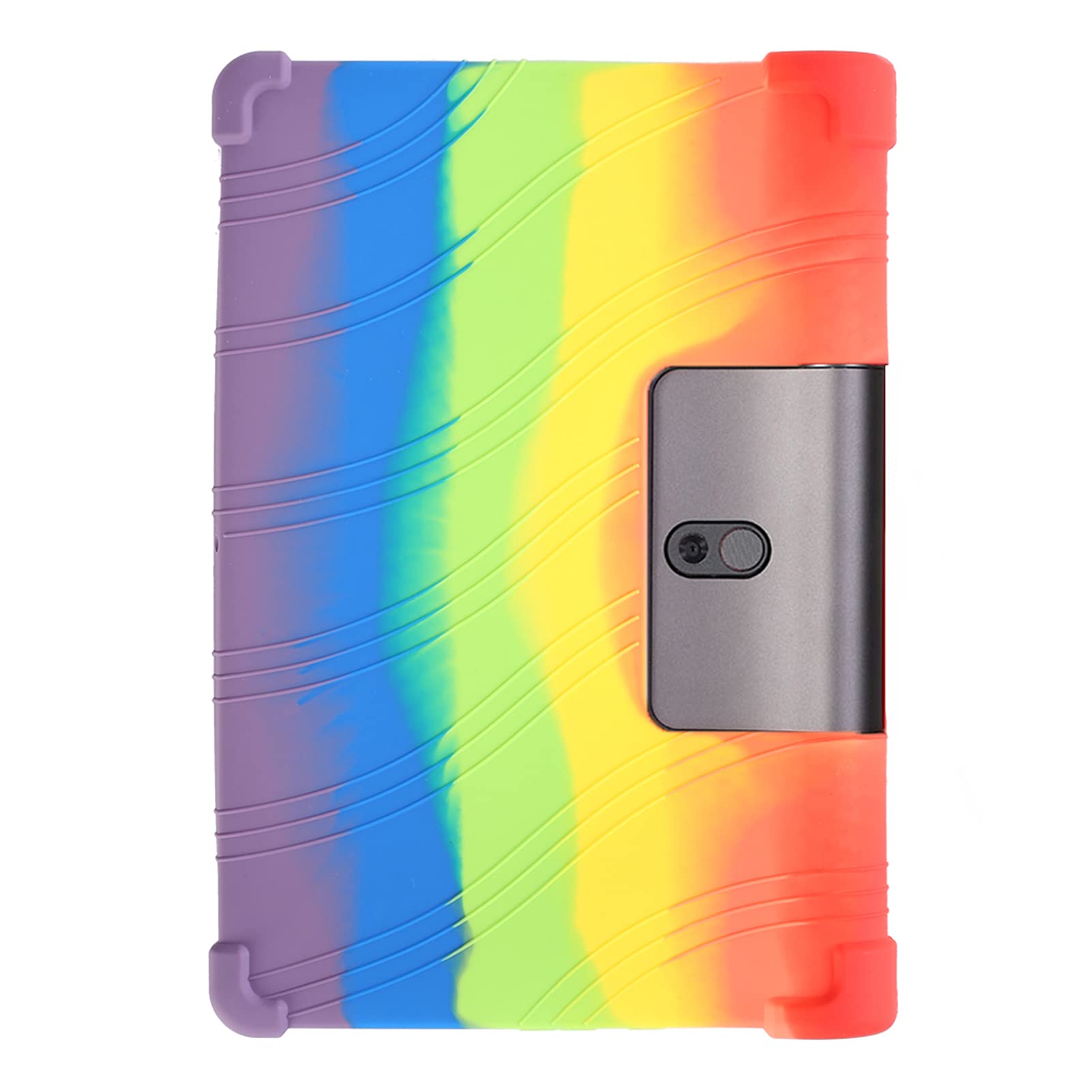 SsHhUu Custodia Per Lenovo Yoga Tab 5 YT-X705F 10.1'' – Cover Morbida In Silicone Per Bambini, Rainbow Con Supporto - 2