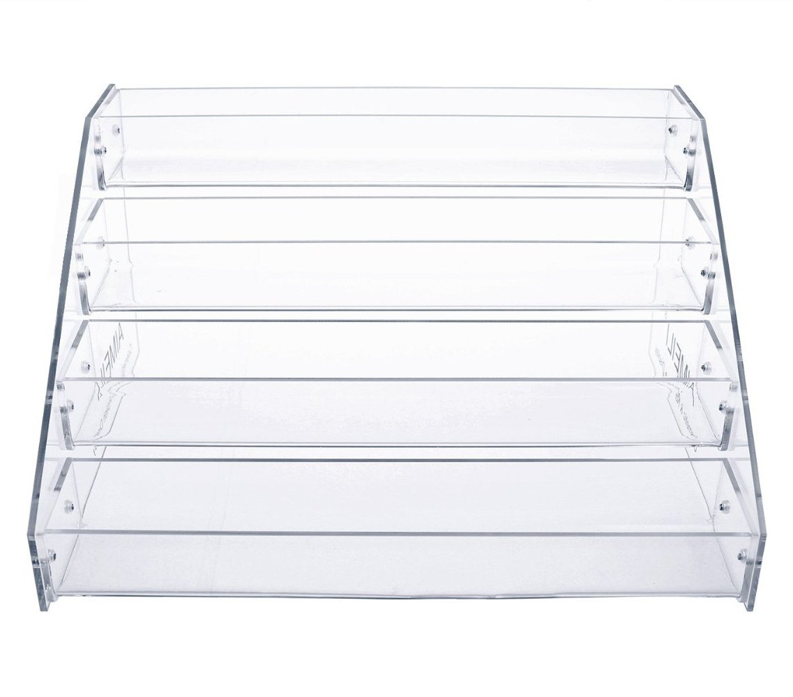 5-reihiger Nagellack-Organizer Aus Acryl – Weiß, Stabil, 31x20,8x15,5 Cm, Für Nagellack & Kosmetik