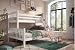 MUEBLESYA.COM-Litera Doble Blanco Decapado - Litera Doble de Matrimonio de Pino Macizo- Litera Triple