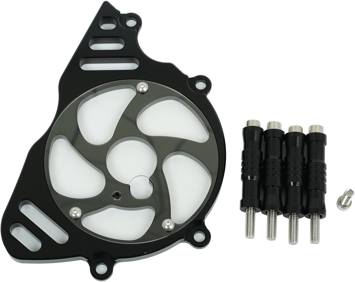 Motorcycle Front Sprocket Cover Guard Case Chain Protector for Z1000 2010-2021 (Black)