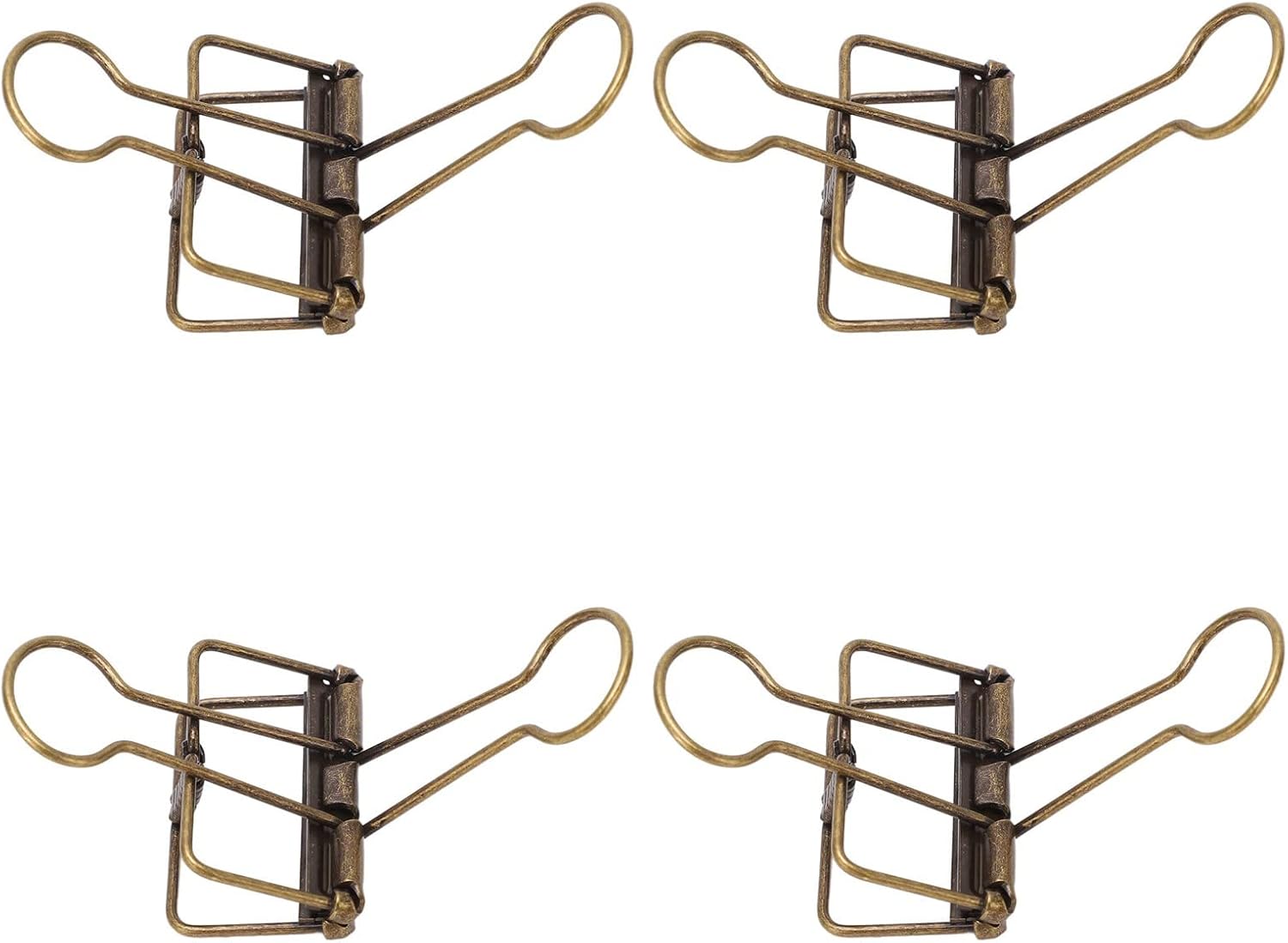 50Pcs Metal Clips, Strong Clamping Force, Hollow Design for Easy Storage, Ideal for Office School Home Use (Bronze)