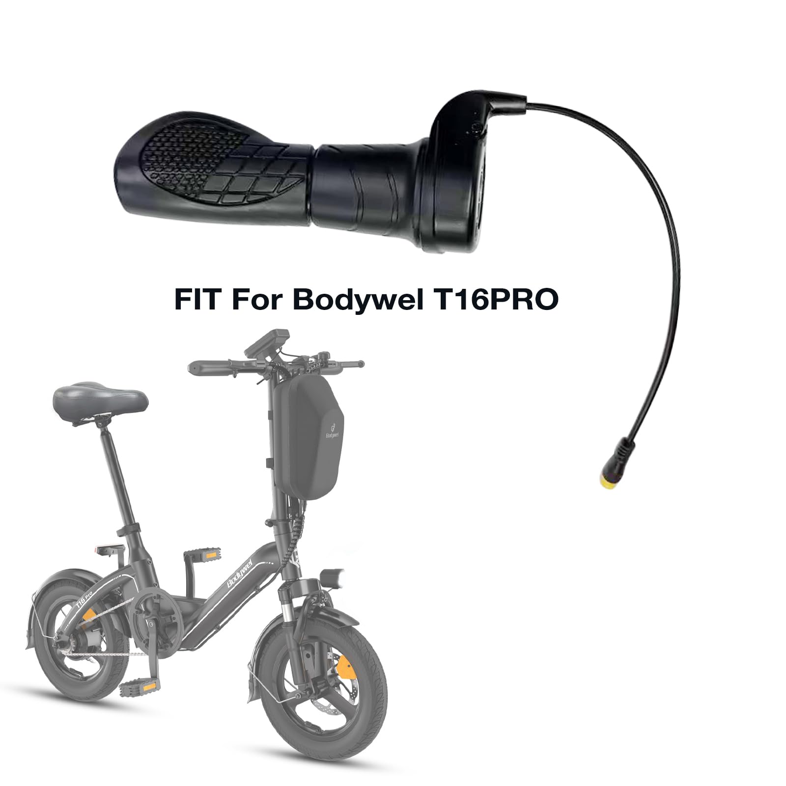 Bodywel Acceleratore a manopola girevole, Leve acceleratore compatibile con i modelli Bodywel 2026 T16PRO, F20, F20PRO, A26, D6 D9 regolatore di velocità per bici elettriche