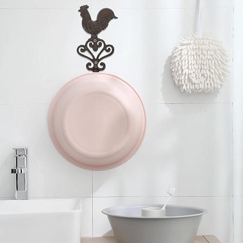 Miniatura 3 de Cabilock Gancho de pared de pollo retro de hierro fundido vintage para abrigos de cocina, llaves, toallas, 3 x 1.5 pulgadas