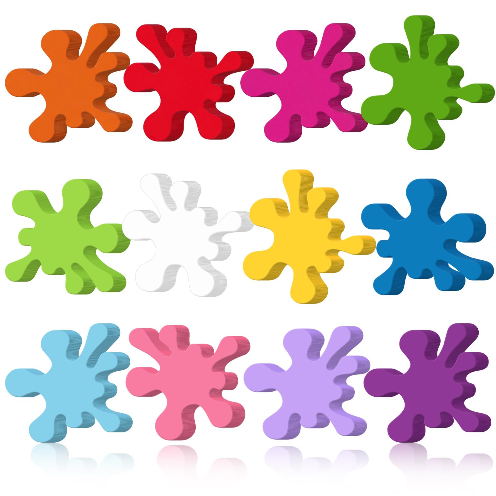 Kisston 360 Pcs Paint Splatter Cutouts Paper 3.9 Inch Die Cuts