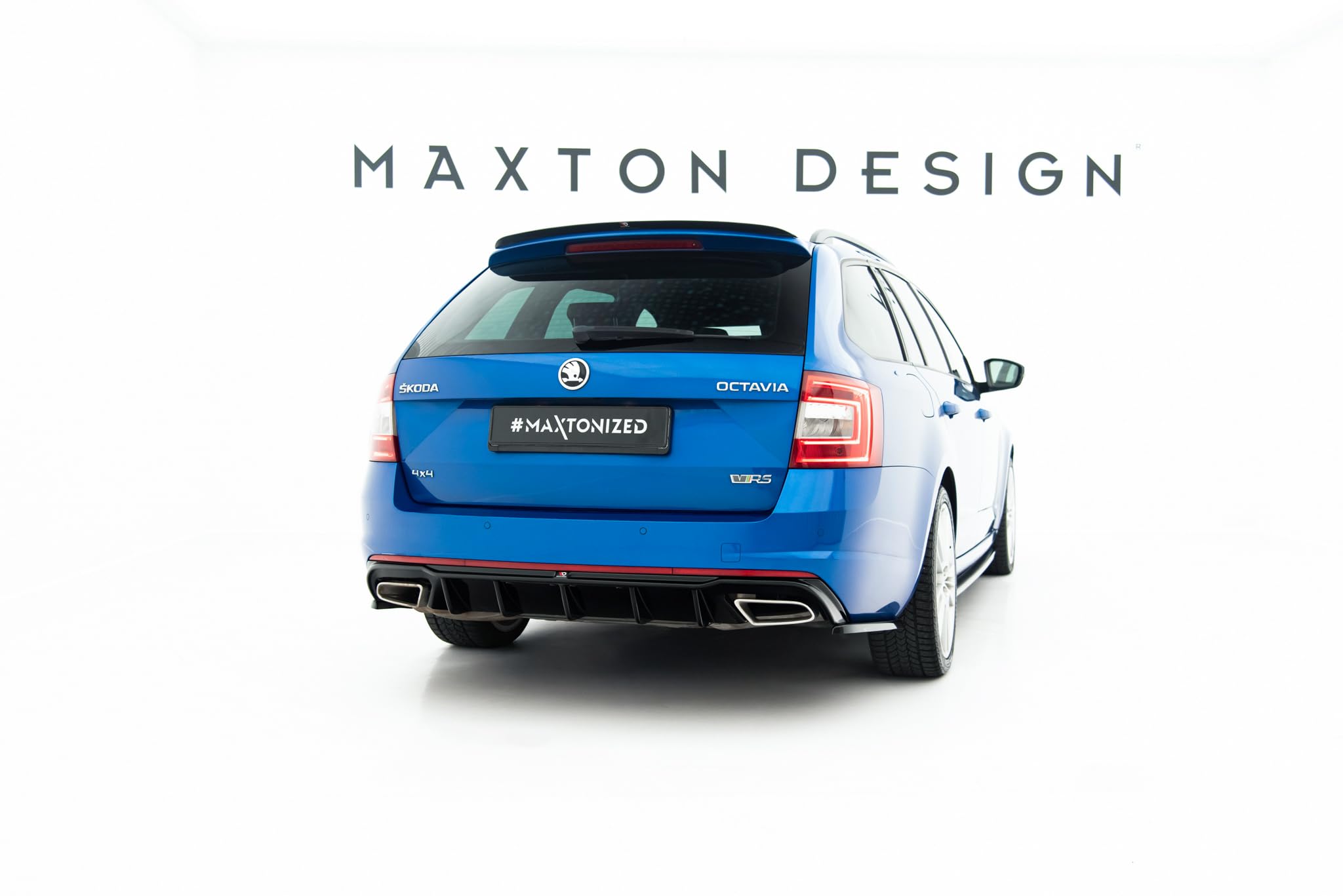 Maxton Design Heckdiffusor V.2 für Skoda Octavia RS 3 III 5E (Diesel und Benziner) Hochglanz schwarz