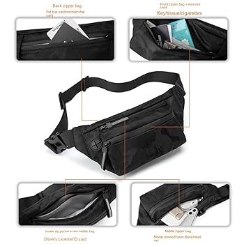 Amazon.com: Men's Belt Bag Casual Chest Bag Shoulder Bag