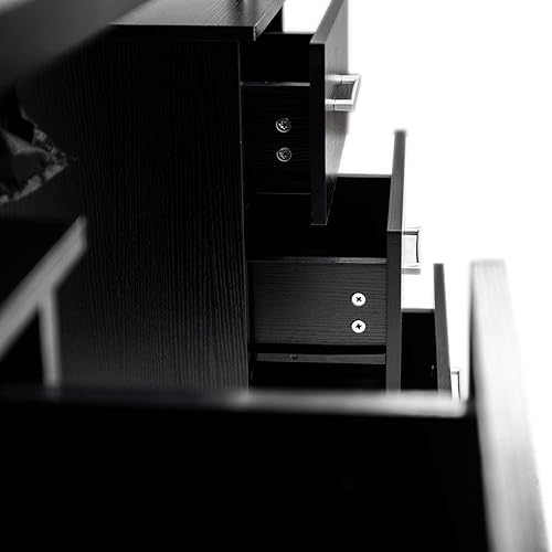 Miniatura 6 de Mesa de manicura GLASS GLOW BLACK II Salon Nail Table Salon Muebles y equipos, versión ligera