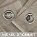 H.VERSAILTEX Linen Sheer Curtains - 52"W X 72"L Pair, Silver Grommet, Light Filtering, Linen Blend