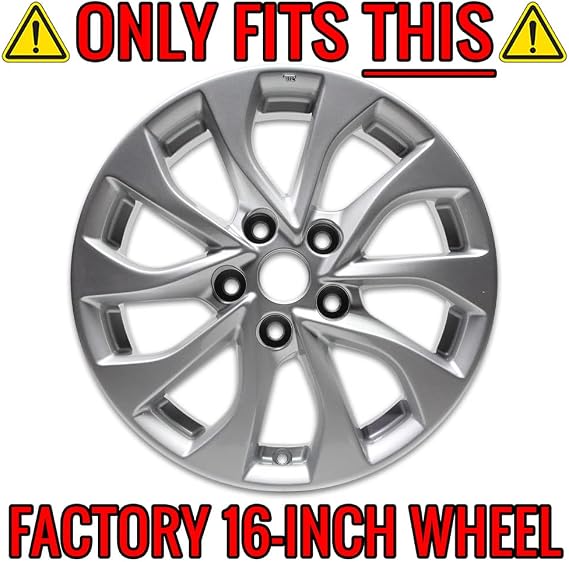 4pc 16 5 Double Spoke Wheel Skins for 16-21 Nissan Sentra SV - Gloss Black