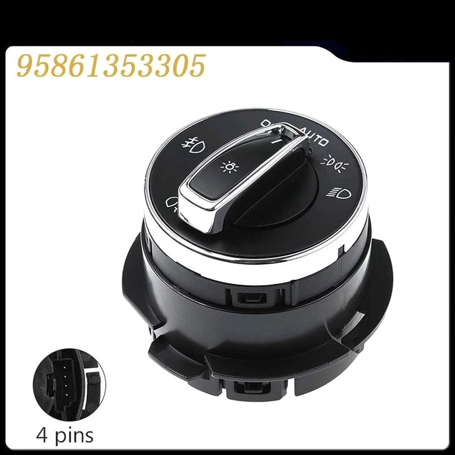 Fog Light Switch Compatible with Cayenne for Macan 2014-2016 2017 2018 Auto Front Lamp Headlamp Switch Fog Light Control Switch Button Car Accessories 95861353305