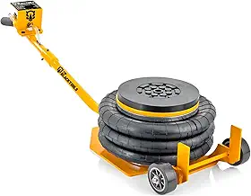 Macaco Pneumático Automotivo TPM10 The Black Tools – Tipo Bolsa Jacaré 3 Gomos, 3 Toneladas, Profissional