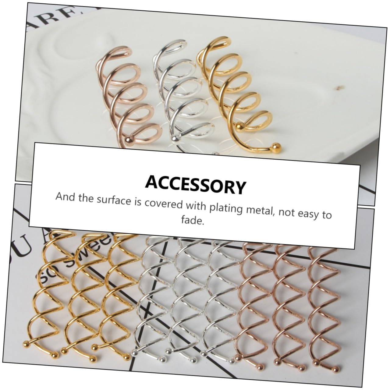 POPETPOP 90pezzi Spirali Clip Per Pinze Vite Per Acconciature Eleganti Accessori Per Donne e Sposa