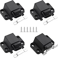 Vista 1 de Pestillos de puerta de cierre automático para abrir y presionar, paquete de 4 unidades, pestillo de presión y bloqueo, cierre táctil resistente