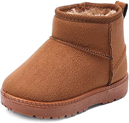 MK MATT KEELY Winter Boots Boys Girls Soft Warm Shoes Toddler Black Snow Boots Toddler/Little Kid
