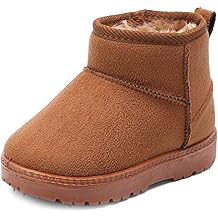 MK MATT KEELY Winter Boots Boys Girls Soft Warm Shoes Toddler Black Snow Boots Toddler/Little Kid