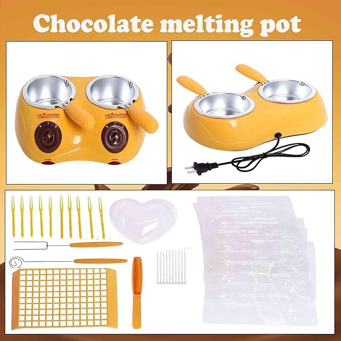 Fuente de Chocolate Eléctrica para Derretir, 2.14 lb, Amarillo miniatura 5