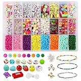 3560+pcs Polymer Clay Beads for Jewelry Making,Seed Beads for Bracelets, Necklace, Earring DIY Craft Kit with Pendant and Jump Rings, 24 Different Kinds of Beads for Your Various Occassion