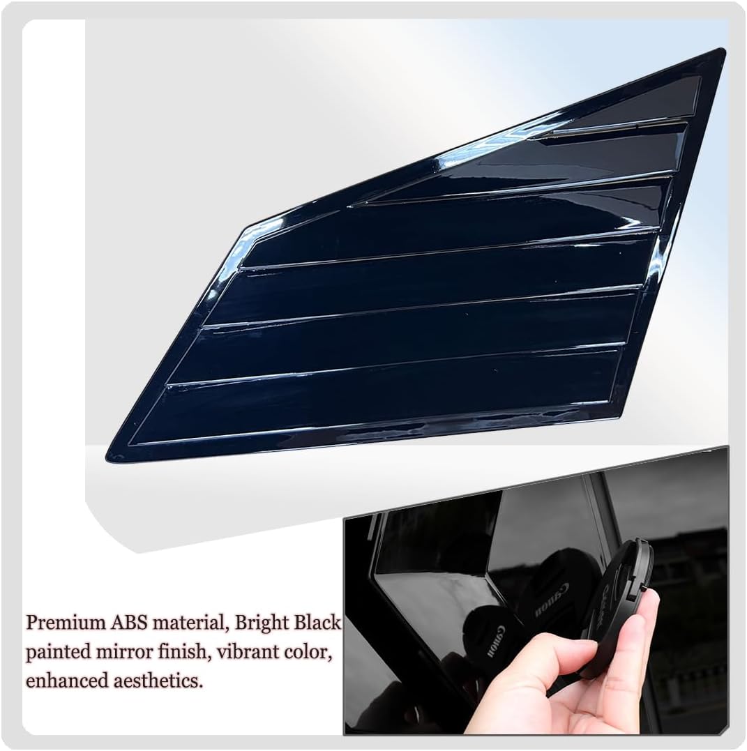 Window Louvers 2Pcs for Kia Sportage 2023-2025, ABS Plastic, Bright Black, Painted, Window