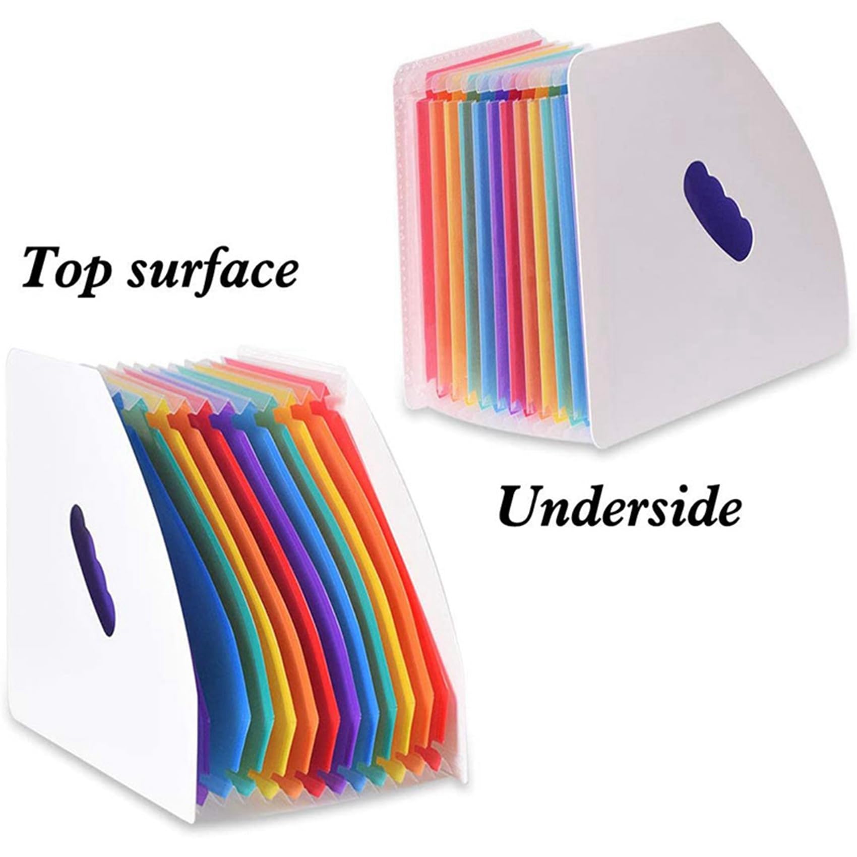 10X Carpeta de Archivos Expandible Carpeta de Pie A4 Organizador Vertical de Archivos Revista Cesta Escritorio 13 Bolsillos Soporte de Archivos