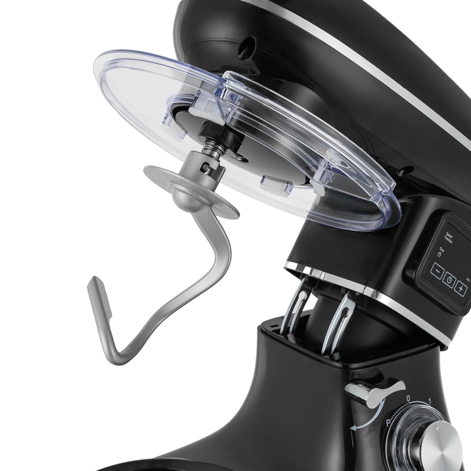 Robot kuchenny 1500 W z wyświetlaczem LCD, wielofunkcyjny robot kuchenny z prędkością 6 + 1, mikser 6,2 l, w zestawie trzepaczka do jajek, ubijak i hak do zagniatania, urządzenie do mieszania z