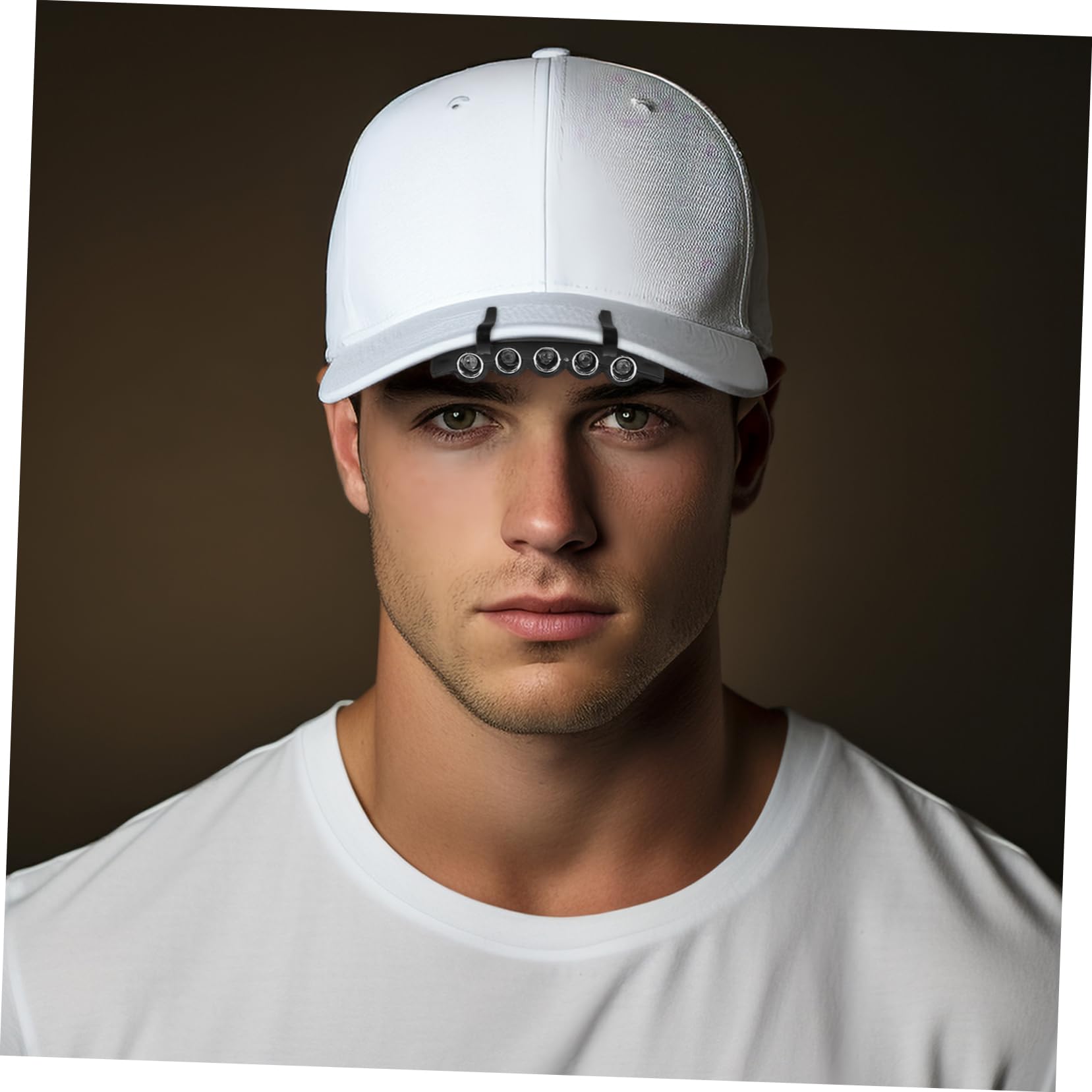 FOYTOKI LED Clip Hat Lamp Portable Flashlight for Hands Lighting for Camping Fishing Hiking and Outdoor Activities Lightweight Function Black