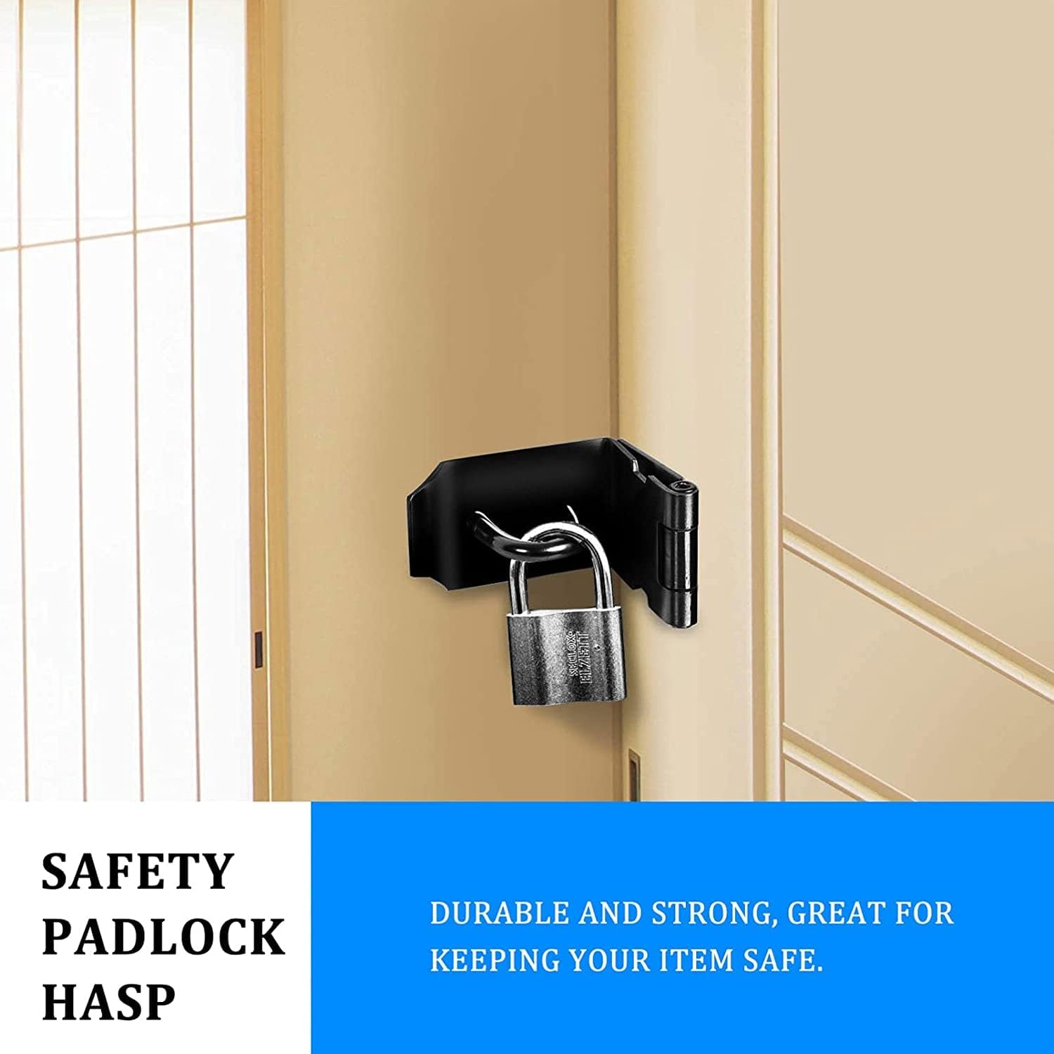 Combination Padlocks ，Safe Padlock, Locker LockSlide Bolt Door Lock Hasp,Gate Bolt,4pcs Sliding Safety Barn Lock Black Cm Nickel X. Angle Buckle Sheds Locks Furniture Door. Accessory Padlock Cabinet