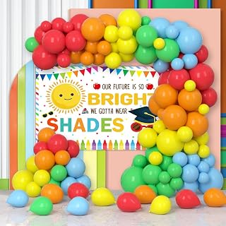 AIBIIN 125 PCS Kindergarten Preschool Graduation Party Decorations We Have A Bright Future Balloon Garland Arch Kit with Banner Congrats Grad Class Of 2026 Party Decorations Supplies