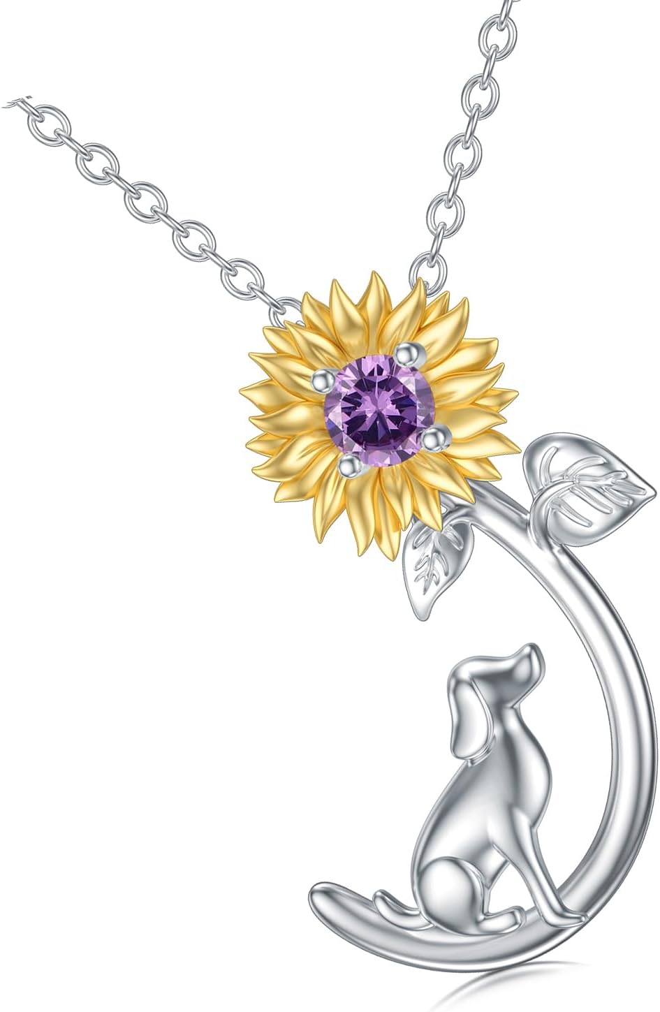 Cat Dog Necklace 925 Sterling Silver Pet Pendant Jewelry for Women Christmas Birthday Gifts