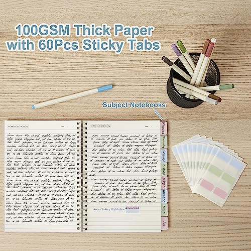 Papier ligné 100g d'exception pour ce lot de 3 carnets A5 à spirale - 4