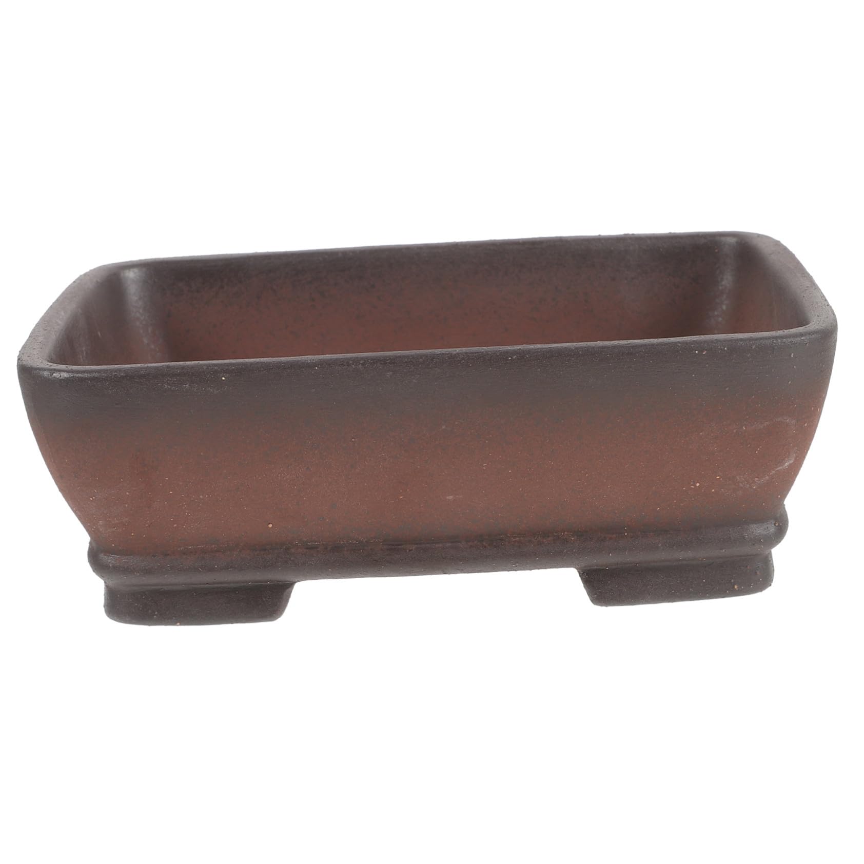 Jardinière décorative rectangulaire en terre cuite avec drainage