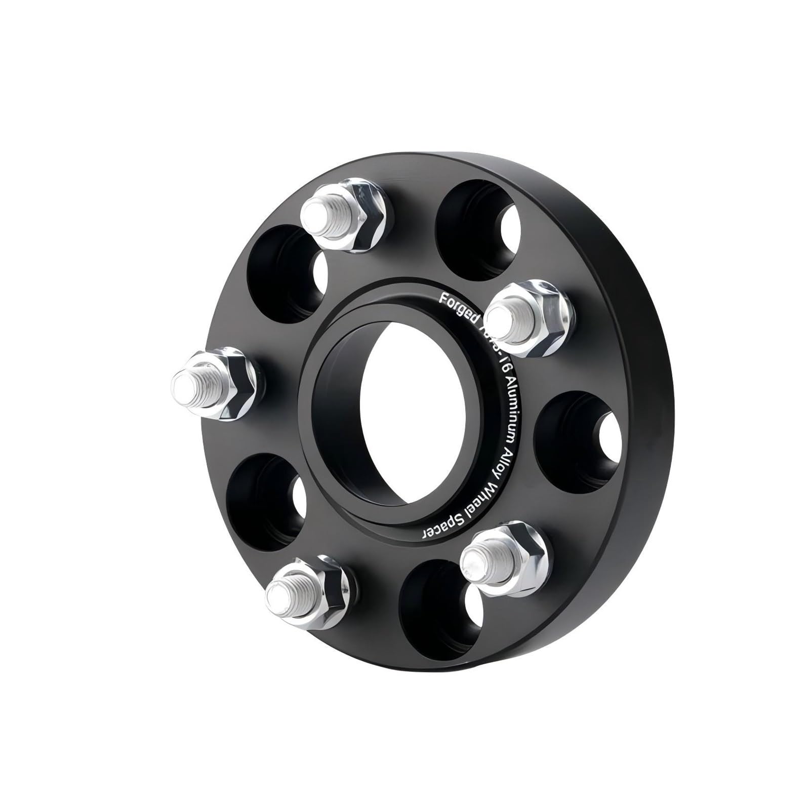 Entretoises de roue de voiture Entretoises de roue noires en aluminium forgé, adaptateur moyeu, 2 pièces, pour Q5 PCD 5X112 CB 66.6 M14X1.5(Black 12mm 2PC)