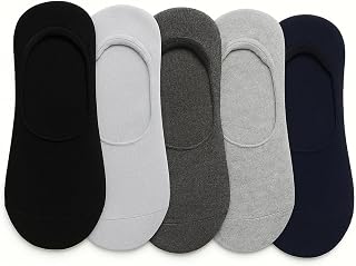 OWILENS 5 Pairs Solid Cotton Loafer Socks No-Show Socks for Men & Women, Multicolor, Pack of 5, Free Size Price In India