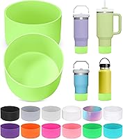 Vista 12 de PICcircuit 2 piezas para Stanley Boot, fondo de silicona para Quencher Adventure 40oz 30oz botella IceFlow 20oz 30oz y para vaso Hydroflask 12-24oz