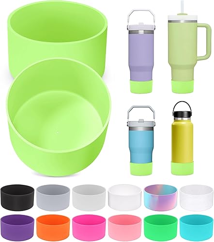 Miniatura 12 de PICcircuit 2 piezas para Stanley Boot, fondo de silicona para Quencher Adventure 40oz 30oz botella IceFlow 20oz 30oz y para vaso Hydroflask 12-24oz