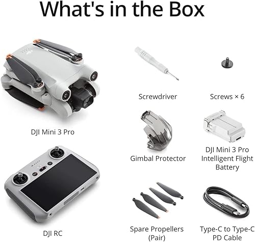 Miniatura 7 de DJI Mini 3 Pro Drone con control remoto RC paquete con batería de vuelo inteligente DJI 2453mAh tarjeta de memoria microSD de 128 GB bolsa de hombro