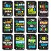 Cinrobiye 24 Pcs Mini Colorful Notebooks, Funny Motivational Journals Notepads Inspirational Notepads Small Pocket Notebook for Kids Teacher School Office Gift Bulk Prizes Travel Supplies (Black)