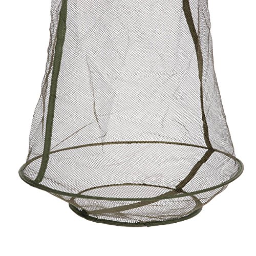 Outamateur Bottle-Shaped Collapsible Mesh Fishing Cage/Fishing Net Portable And Durable,Perfect For Keeping Fishes/Smelt/Minnows/Crab/Shrimps/Lobsters(Green) (16.5 × 28.3") #TOP4