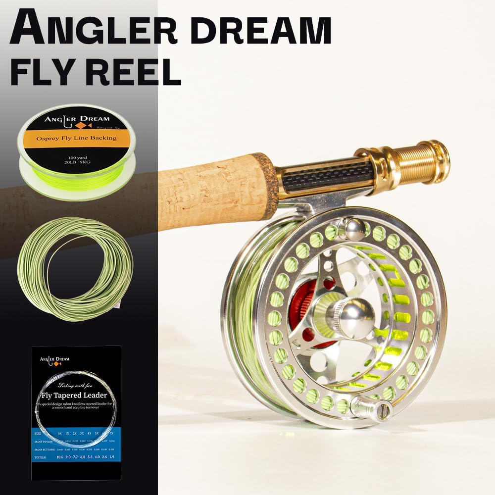 AnglerDream Archer Fly Fishing Rod and EX-ALC Silver Reel Combo 3/4 5/6 7/8 WT Fly Fishing Combo